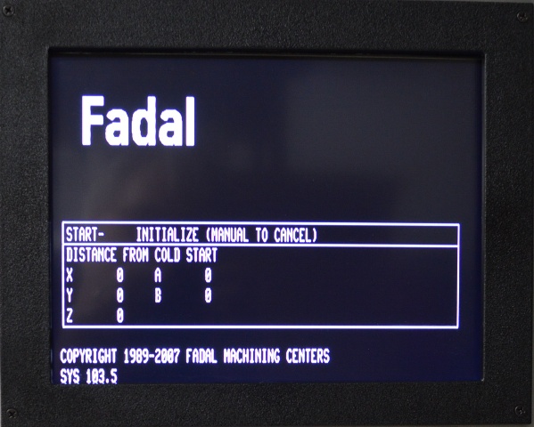 Fadal LCD Display, 12.1" CNC88(HS), BNC or VGA with Bezel & Remote